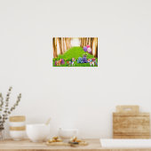 Kleine Pony en eenhoorns Poster (Keuken)