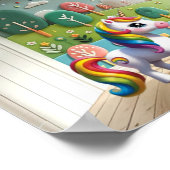 Kleine Pony en eenhoorns Poster (Hoek)