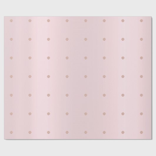 Kleine pooldots zwarte roze roze roodbruin pasta cadeaupapier (Vlak)