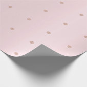 Kleine pooldots zwarte roze roze roodbruin pasta cadeaupapier (Hoek)