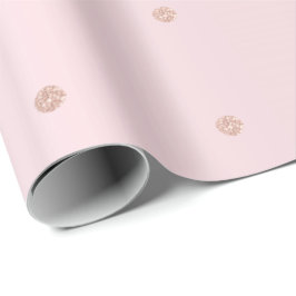 Kleine pooldots zwarte roze roze roodbruin pasta cadeaupapier