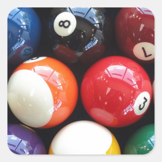 Kleine poolkogels sluiten dicht vierkante sticker (Voorkant)