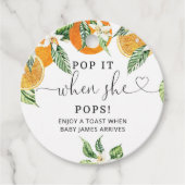 Kleine Pop als ze baby shower pop Bedankjes Labels (Voorkant)