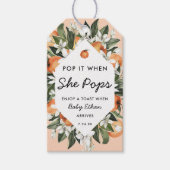 Kleine Pop als ze champagne Poppen Cadeaulabel (Voorkant)