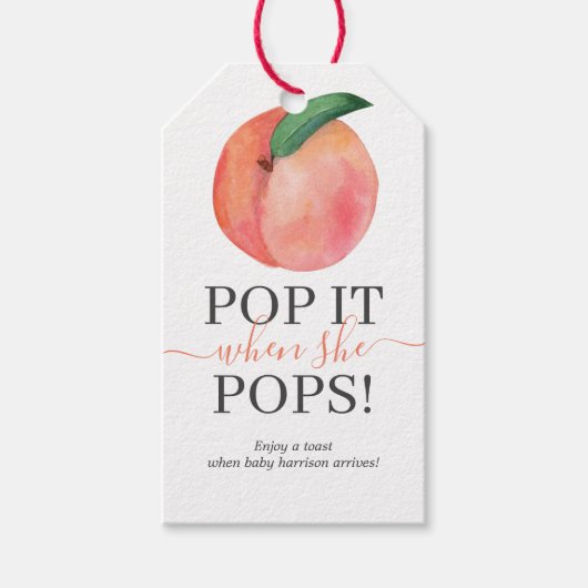 Kleine Pop Pop het als ze Label geeft Cadeaulabel (Voorkant)