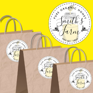 Kleine pot honing label cadeau imker bedrijf