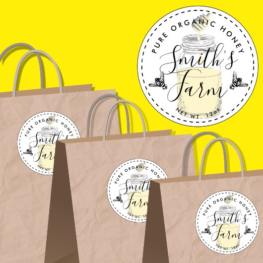 Kleine pot honing label cadeau imker bedrijf