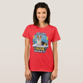 Kleine poten, enorm veel persoonlijkheid – Grappig T-shirt (Voorkant volledig)