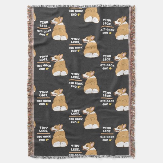 Kleine poten, grote achterkant | Corgi-hondliefheb Deken (Voorkant Verticaal)