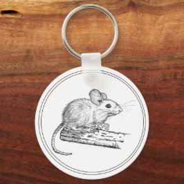 Kleine Potlood Muis Sleutelhanger