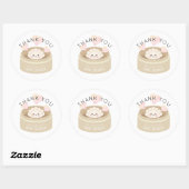 Kleine Potsticker Baby shower Dank je Ronde Sticker (Vel)
