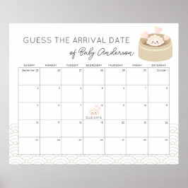 Kleine Potsticker Raad de Verwachte Datum Kalender Poster