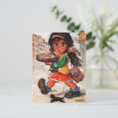 Kleine Poulbot verjaardagstaart Briefkaart (Staand voorkant)