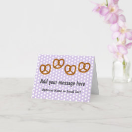 Kleine Pretzel zoute snacks - Dotted - jouw tekst Kaart