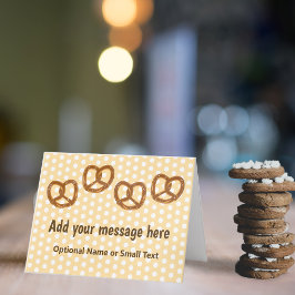 Kleine Pretzel zoute snacks - Dotted - jouw tekst Kaart
