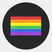 Kleine Pride Flag Subtiele Pride Regenboogmaand Ronde Sticker (Voorkant)