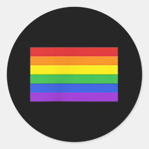 Kleine Pride Flag Subtiele Pride Regenboogmaand Ronde Sticker