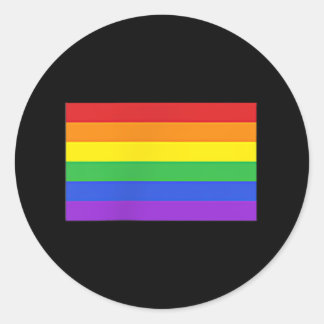Kleine Pride Flag Subtiele Pride Regenboogmaand Ronde Sticker