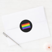 Kleine Pride Flag Subtiele Pride Regenboogmaand Ronde Sticker (Envelop)