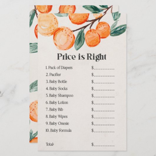 kleine prijs voor baby shower is goed spel (Voorkant / Achterkant)