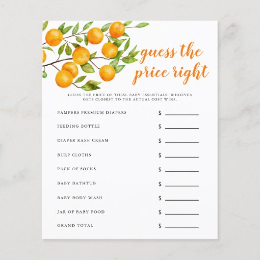 Kleine prijsverlaging de juiste Baby shower (Voorkant)