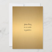 Kleine Prince Baby shower Uitnodiging, goud, blauw Kaart (Achterkant)