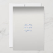 Kleine Prince Baby shower Uitnodiging, zilver, bla Kaart (Achterkant)