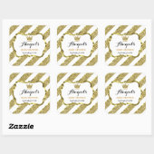 Kleine Prince Sticker, Faux Gold Glitter & Folie Vierkante Sticker (Vel)