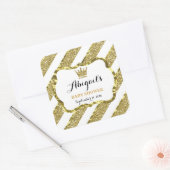 Kleine Prince Sticker, Faux Gold Glitter & Folie Vierkante Sticker (Envelop)