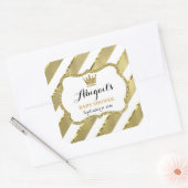 Kleine Prince Sticker, Faux Gold Glitter & Folie Vierkante Sticker (Envelop)