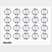 Kleine Prince Sticker, Royal Blue Faux Glitter Ronde Sticker (Vel)