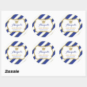 Kleine Prince Sticker, Royal Blue Faux Glitter Ronde Sticker (Vel)