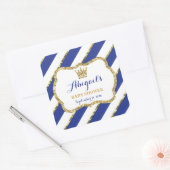 Kleine Prince Sticker, Royal Blue Faux Glitter Vierkante Sticker (Envelop)