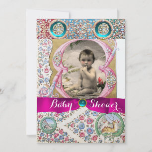 KLEINE PRINCESS BABY SHOWER FLORAL GEMSTONES KAART