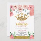 kleine Princess Baby shower Invitation Kaart (Voorkant)