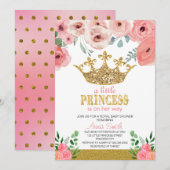 kleine Princess Baby shower Invitation Kaart (Voorkant / Achterkant)