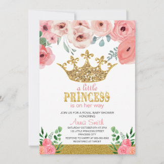 kleine Princess Baby shower Invitation Kaart