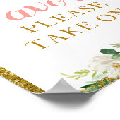 kleine princess floral baby shower Favors-teken Poster (Hoek)