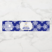 Kleine Prins 1e Verjaardagsfeestje Koninklijk Blau Waterfles Etiket (Enkel label)