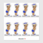 Kleine Prins Baby Boy Royal Blauw Goud Kroon Sticker (Vel)