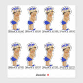 Kleine Prins Baby Boy Royal Blauw Goud Kroon Sticker (Vel)