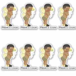 Kleine Prins Baby Jongen Bij Zwart Geel Sticker
