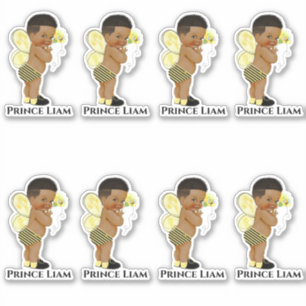 Kleine Prins Baby Jongen Bij Zwart Geel Sticker
