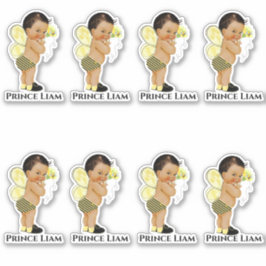 Kleine Prins Baby Jongen Bij Zwart Geel Sticker