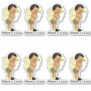 Kleine Prins Baby Jongen Bij Zwart Geel Sticker