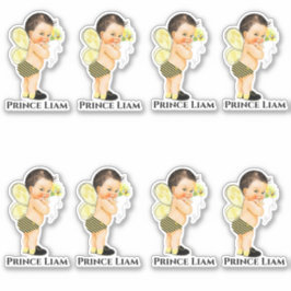 Kleine Prins Baby Jongen Bij Zwart Geel Sticker