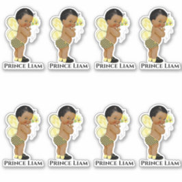 Kleine Prins Baby Jongen Bij Zwart Geel Sticker
