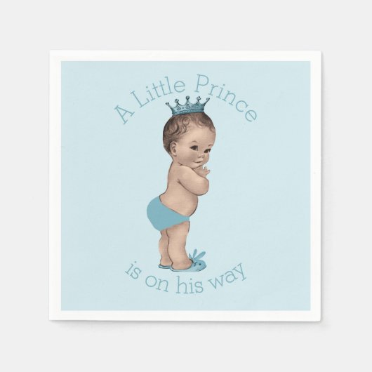  kleine prins Baby shower blauw Servet (Voorkant)