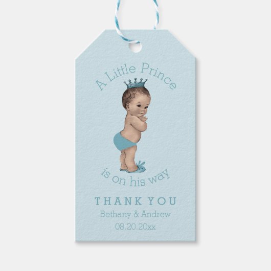  kleine prins Baby shower gepersonaliseerd Cadeaulabel (Voorkant)