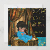 Kleine prins Baby shower Jongen Regal Blauwgroen K Kaart (Voorkant)